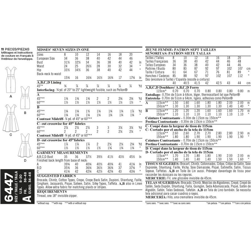 NEW LOOK Patterns Misses' Dresses A (8-10-12-14-16-18-20) 6447 - Image 5